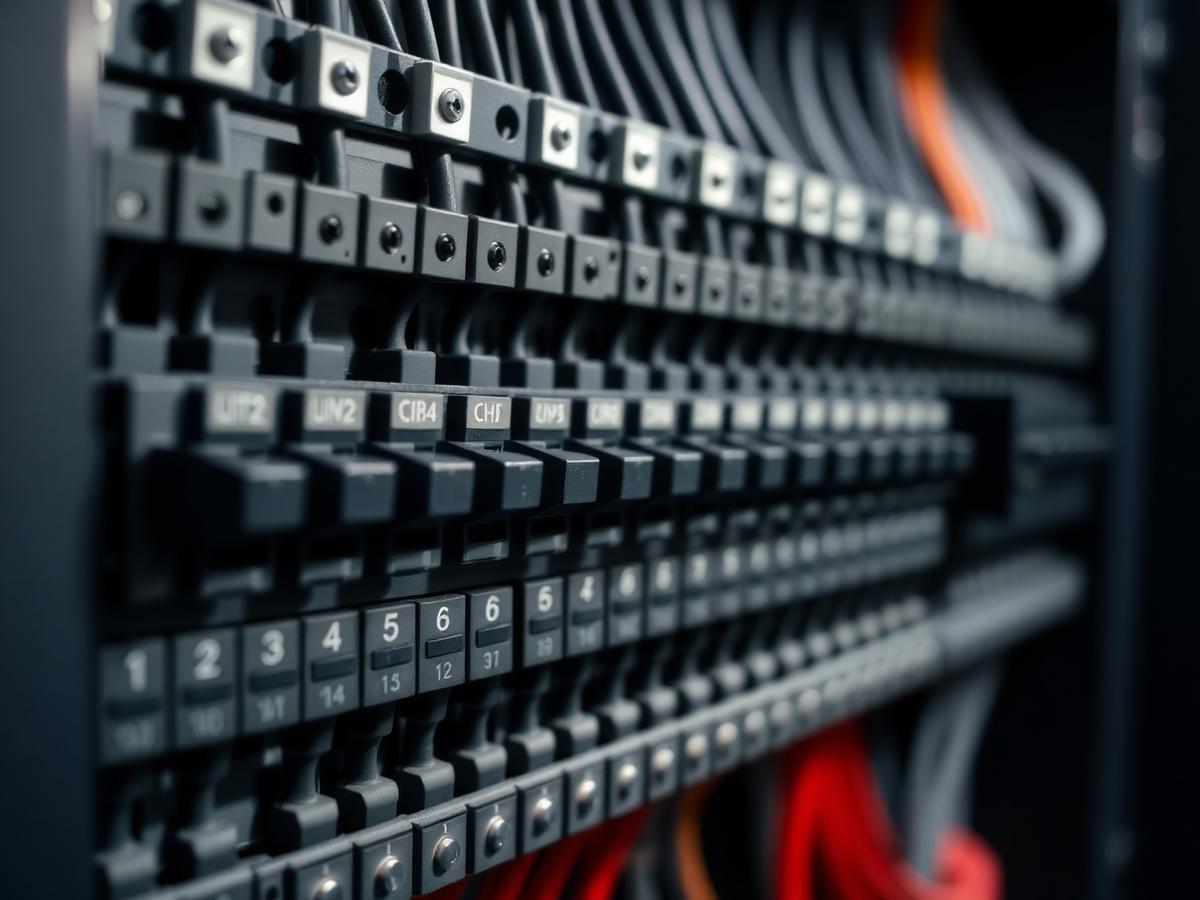 Clean, professionally wired electrical panel